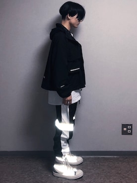 「thisisneverthat（ディスイズネバーザット）のアイテム（その他アウター）」を使った、AkirAさん（メンズ・162cm）の春コーディネート