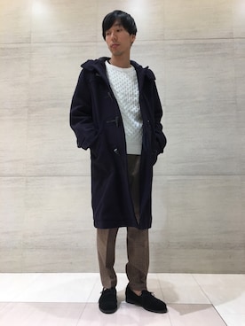「Traditional Weatherwear」｜「アイテム（ダッフルコート）」を使った、むねのリーチさん（メンズ・174cm）の秋コーディネート