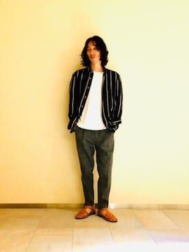 「lideal（リデアル）のアイテム」を使った、むねのリーチさん（メンズ・174cm）の夏コーディネート