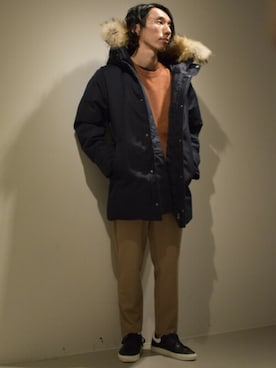 「Pyrenex（ピレネックス）のアイテム（ブルゾン）」を使った、むねのリーチさん（メンズ・174cm）の秋コーディネート
