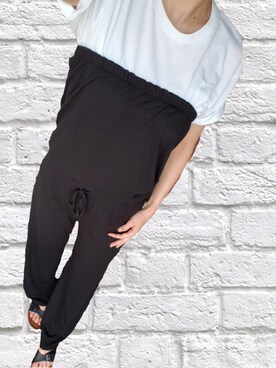 「MURUA（ムルーア）のアイテム（つなぎ/オールインワン）」を使った、ayさん（レディース・163cm）の秋コーディネート