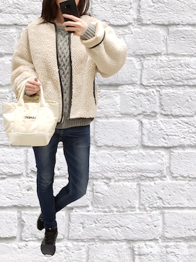 「TODAYFUL」｜「アイテム（ブルゾン）」を使った、ayさん（レディース・163cm）の春コーディネート