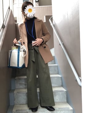 「学校」｜「アイテム（その他アウター）」を使った、Ran®️Ran2🌵さん（レディース・156cm）の秋コーディネート