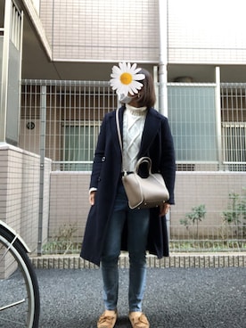 「ユナイテッドアローズ」｜「アイテム（トレンチコート）」を使った、Ran®️Ran2🌵さん（レディース・156cm）の冬コーディネート