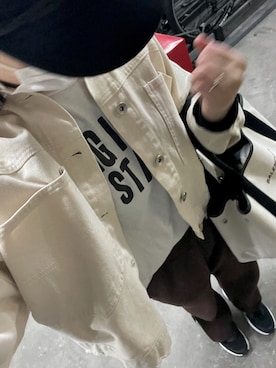 「BALENCIAGA」｜「アイテム（デニムジャケット）」を使った、Ran®️Ran2🌵さん（レディース・156cm）の春コーディネート