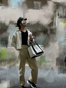 「BALENCIAGA」｜「アイテム（デニムジャケット）」を使った、Ran®️Ran2🌵さん（レディース・156cm）の春コーディネート