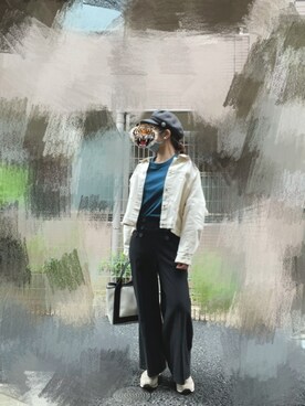 「BALENCIAGA」｜「アイテム（デニムジャケット）」を使った、Ran®️Ran2🌵さん（レディース・156cm）の春コーディネート