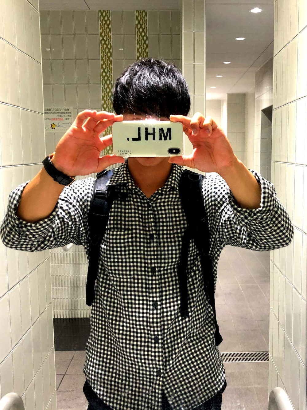 「UNIQLO、GU、LEE、NIKE、Daniel Wellington、NEW ERA、シャツスタイル、チェックシャツ、スラックス、アンクルパンツ」｜「GUの（GU）セットアップトラウザーＡ（パンツ、ブラック系）」を使った、おすかさん（メンズ・168cm）の夏コーディネートの1枚目の写真