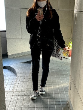 「CONVERSE（コンバース）のconverse（コンバース） ALL STAR OX（オールスターOX）（スニーカー）」を使った、mahoさん（レディース・158cm）の冬コーディネート