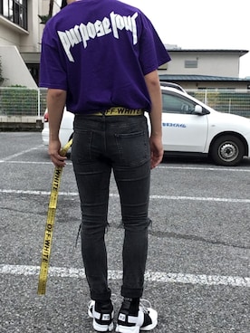 「off white」｜SeeKさん（メンズ・176cm）の夏コーディネート