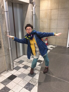 「WILD THINGS（ワイルドシングス）のアイテム（マウンテンパーカー）」を使った、Ai さん（レディース・152cm）の春コーディネート