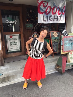 「BOHEMIANS（ボヘミアンズ）のアイテム（スカート）」を使った、Ai さん（レディース・152cm）の夏コーディネート