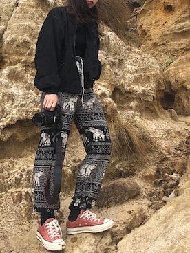 「MONKI（モンキ）のアイテム（ミリタリージャケット）」を使った、nataliewwwwさん（レディース・163cm）の春コーディネート