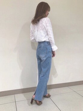 「アイテム（サンダル、グリーン系）」を使った、yuki _tさん（レディース・160cm）の冬コーディネート