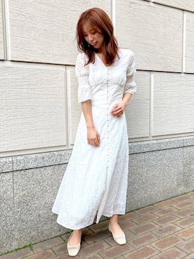 「RANDA（ランダ）のアイテム（ワンピース）」を使った、yuki _tさん（レディース・160cm）の春コーディネート