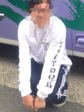 「DOGTOWN（ドッグタウン）のアイテム（Tシャツ/カットソー、ホワイト系）」を使った、ツナマヨさん（メンズ）の秋コーディネート