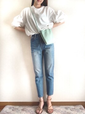 「CLANE（クラネ）のアイテム（サンダル）」を使った、akaneruさん（レディース・166cm）の春コーディネート