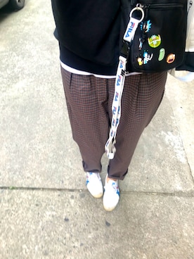 「FILA（フィラ）のアイテム（キーケース/キーアクセサリー）」を使った、Ayaさん（メンズ・177cm）の秋コーディネート