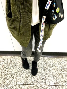 「FILA（フィラ）のアイテム（財布/小物）」を使った、Ayaさん（レディース・168cm）の秋コーディネート