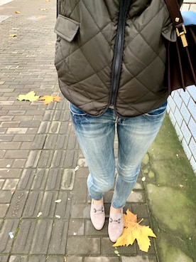 「MARNI」｜「アイテム（ノーカラージャケット）」を使った、Ayaさん（レディース・168cm）の冬コーディネート