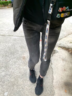 「spring」｜「アイテム（ノーカラージャケット）」を使った、Ayaさん（レディース・168cm）の春コーディネート