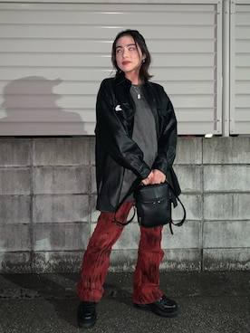 「EMODA」｜「アイテム（スラックス）」を使った、mayaさん（レディース・155cm）の春コーディネート
