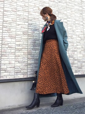 「アイテム（ピアス（両耳用））」を使った、shiruju.kさん（レディース・156cm・40代）の冬コーディネート