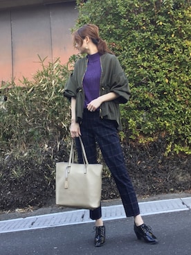 「rps（アールピーエス）のアイテム（ブルゾン）」を使った、shiruju.kさん（レディース・156cm）の冬コーディネート