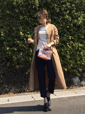 「rps（アールピーエス）のアイテム（ノーカラージャケット）」を使った、shiruju.kさん（レディース・156cm）の春コーディネート