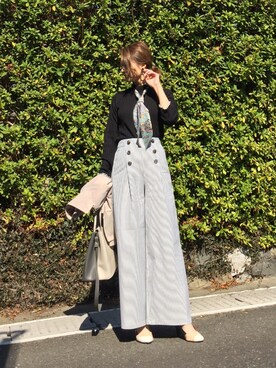 「rps（アールピーエス）のアイテム（トレンチコート）」を使った、shiruju.kさん（レディース・156cm）の春コーディネート