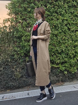 「平成最後のWEARISTAセンバツ」｜「アイテム（ノーカラージャケット）」を使った、shiruju.kさん（レディース・156cm）の春コーディネート
