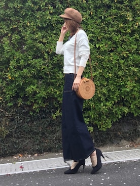 「平成最後のWEARISTAセンバツ」｜「アイテム（キャスケット）」を使った、shiruju.kさん（レディース・156cm）の春コーディネート