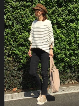 「NETSTAR（ネットスター）のアイテム」を使った、shiruju.kさん（レディース・156cm）の秋コーディネート
