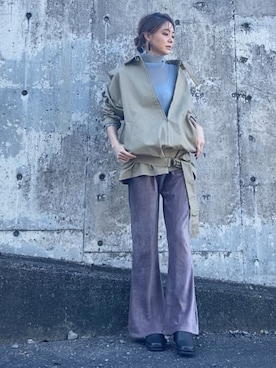 「BITTOKO（ビットコ）のアイテム（パンツ）」を使った、shiruju.kさん（レディース・156cm）の秋コーディネート