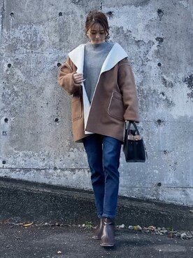 shiruju.kさん（レディース・156cm）の冬コーディネート