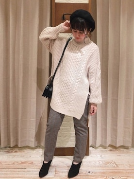 「Te chichi（テチチ）のアイテム（ハンチング/ベレー帽）」を使った、なぁさん（レディース・153cm）の秋コーディネート