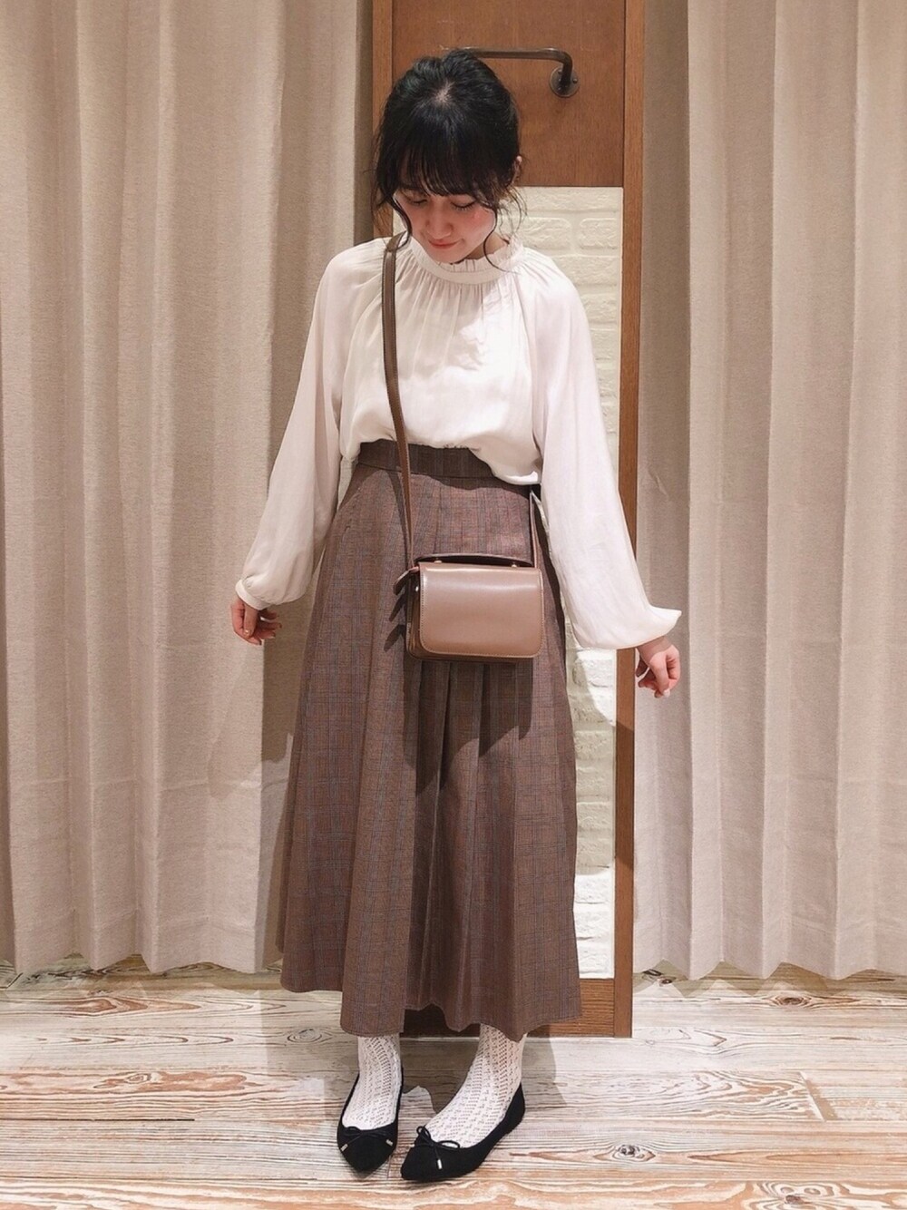 海外最新 【テチチ】Te chichi サイド可愛いプリーツスカート サイズL