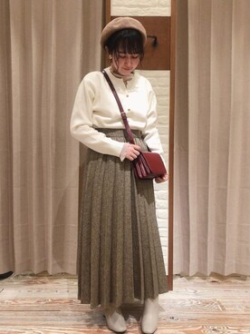 「Te chichi（テチチ）のアイテム（ハンチング/ベレー帽）」を使った、なぁさん（レディース・153cm）の秋コーディネート