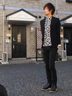 「Davit MEURSAULT（ダヴィット モルソー）のアイテム（ジャケット/アウター）」を使った、Ryu--taさん（メンズ・183cm）の春コーディネート