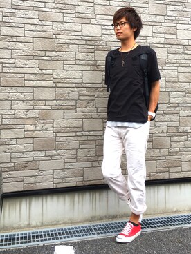Ryu--taさんの「BオーガニックコットンポケットTシャツ(半袖)」を使ったコーディネート
