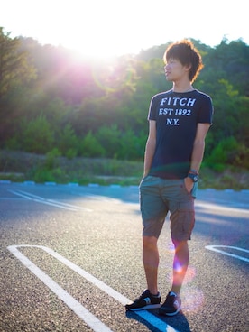 「Abercrombie&Fitch（アバークロンビーアンドフィッチ）のアイテム（アクセサリー）」を使った、Ryu--taさん（メンズ・183cm）の夏コーディネート
