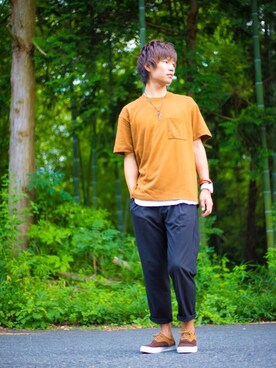 「Abercrombie&Fitch（アバークロンビーアンドフィッチ）のアイテム（アクセサリー）」を使った、Ryu--taさん（メンズ・183cm）の夏コーディネート