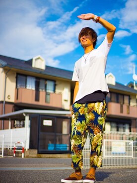 「Abercrombie&Fitch（アバークロンビーアンドフィッチ）のアイテム（アクセサリー）」を使った、Ryu--taさん（メンズ・183cm）の夏コーディネート