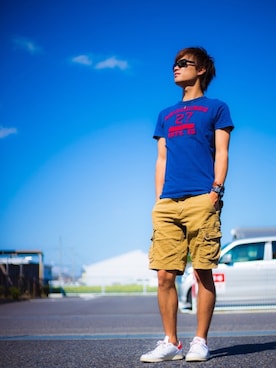 「Abercrombie&Fitch（アバークロンビーアンドフィッチ）のアイテム（アクセサリー）」を使った、Ryu--taさん（メンズ・183cm）の秋コーディネート