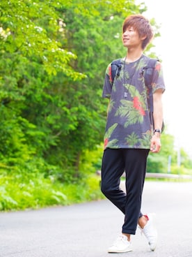 「ARMANI EXCHANGE（アルマーニエクスチェンジ）のアイテム（アクセサリー）」を使った、Ryu--taさん（メンズ・183cm）の夏コーディネート