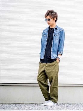 「Lono（ロノ）のアイテム」を使った、Ryu--taさん（メンズ・183cm）の秋コーディネート