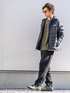 「H&M DIVIDED（エイチアンドエム　ディヴァイデッド）のアイテム（スウェット）」を使った、Ryu--taさん（メンズ・183cm）の冬コーディネート