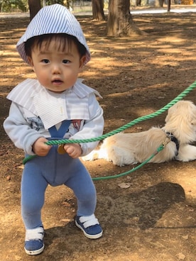 「アイテム（ママ＆ベビー、シルバー系）」を使った、tawzxxさん（キッズ・70cm）の春コーディネート