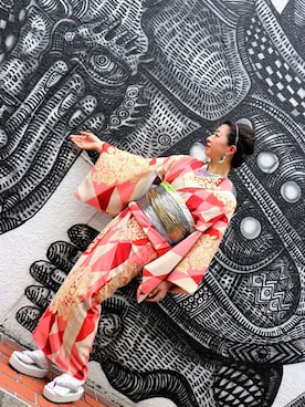 「kimono」｜「アイテム（その他シューズ）」を使った、Lynnさん（レディース・161cm）の春コーディネート