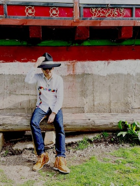 「JUNYA WATANABE（ジュンヤワタナベ）のアイテム」を使った、达闻西さん（メンズ・179cm）の秋コーディネート